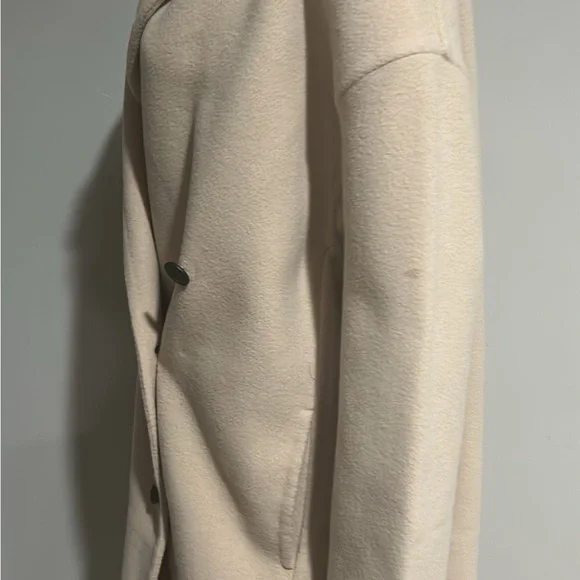 Rag & bone Thea Beige Wool Double-Breasted Coat Size Large - Picture 9 of 13